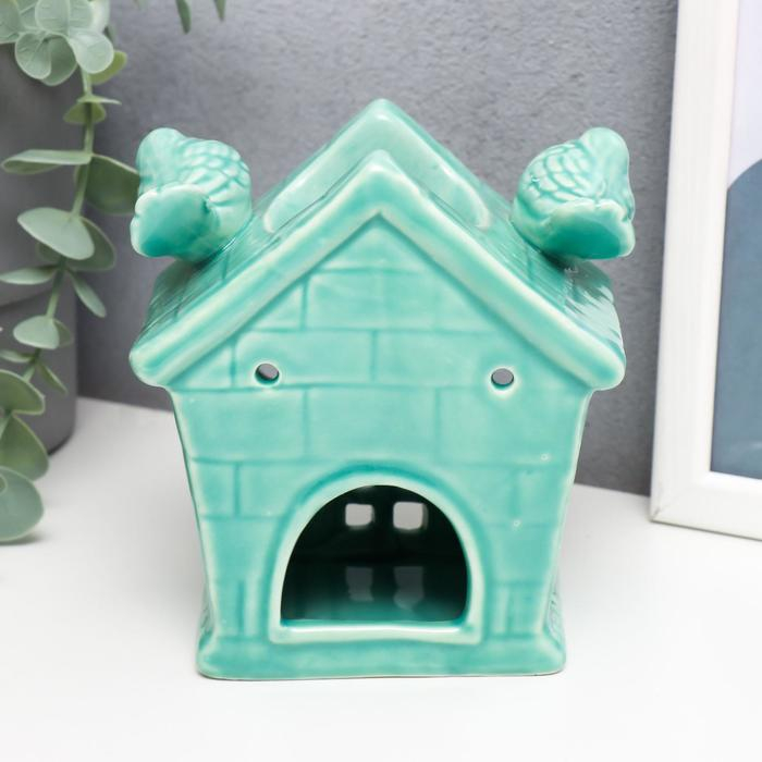 Аромалампа керамика Аромалампа керамика "Домик с птичками" МИКС 11,5х11х7,5 см