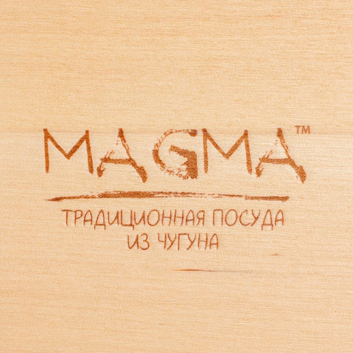 Сковорода-гриль чугунная Magma «Осан», 24×18×4 см, на деревянной подставке Сковорода-гриль чугунная Magma «Осан», 24×18×4 см, на деревянной подставке