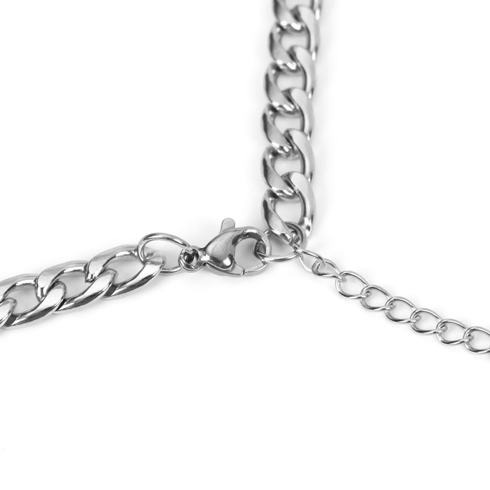 Цепь «Гладиатор» мелкие звенья, цвет серебро, 50см Цепь «Гладиатор» мелкие звенья, цвет серебро, 50см