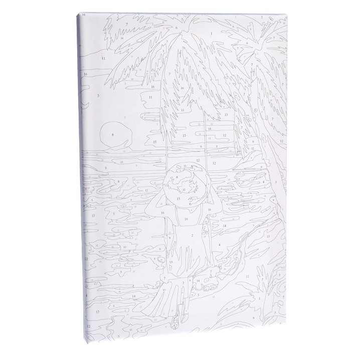 Картина по номерам на холсте с подрамником &laquo;Закат у моря&raquo;, 20х30 см