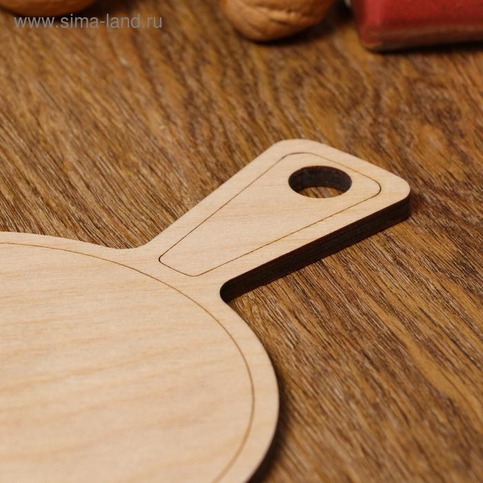 Доска разделочная двухсторонняя, круглая, с ручкой, 22×14.6×0.6 см Доска разделочная двухсторонняя, круглая, с ручкой, 22×14.6×0.6 см