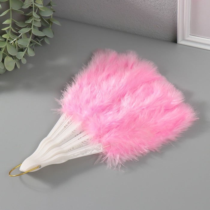 Веер пластик, перо Веер пластик, перо "Розовый" h=26 см 25 лопастей 3х50х26 см