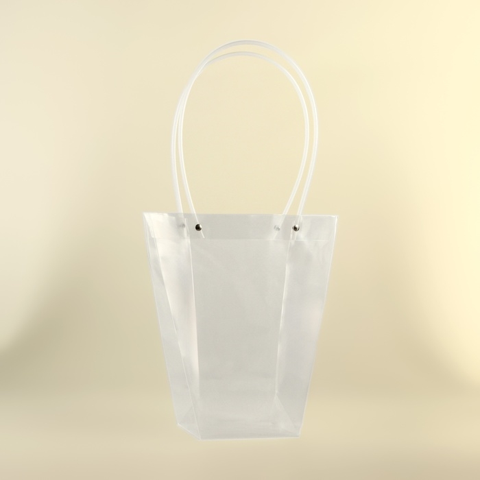 Сумка для цветов прозрачная, влагостойкая, 26х24х12 см Сумка для цветов прозрачная, влагостойкая, 26х24х12 см