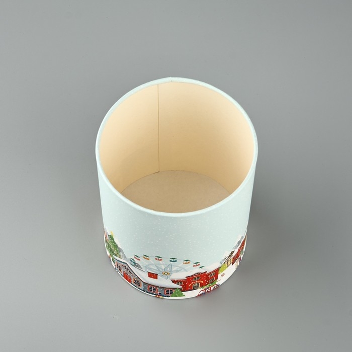 Коробка подарочная круглая «С Новым годом!», 12 х 16 см, Новый год Коробка подарочная круглая «С Новым годом!», 12 х 16 см, Новый год