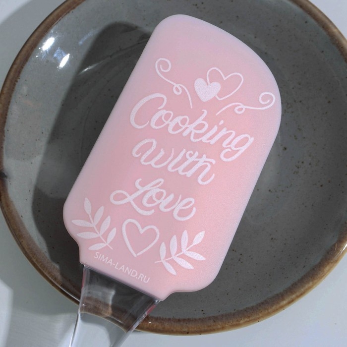 Лопатка силиконовая «С любовью», 5 × 24 см Лопатка силиконовая «С любовью», 5 × 24 см