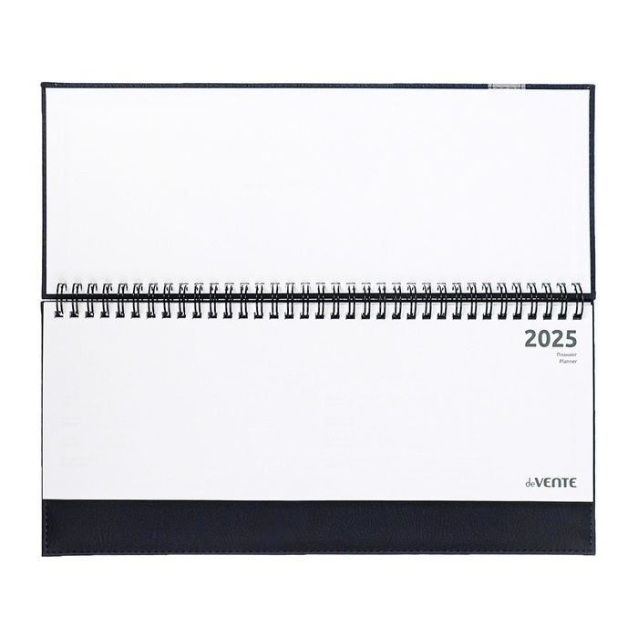 Планинг датированный 2025, 310 х 145мм, 64 листа, deVENTE. Vertical, твердая обложка, кожзам с поролоном, тиснение, блок 70, синий
