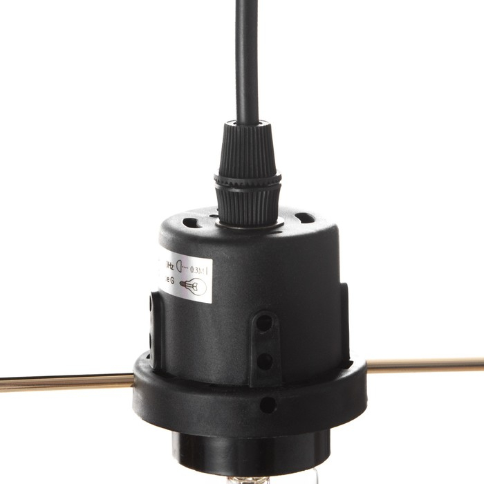 Светильник ЭкономСвет Светильник ЭкономСвет "Фиори" 3x40Вт E27 черный-золото 42х42х78 см.