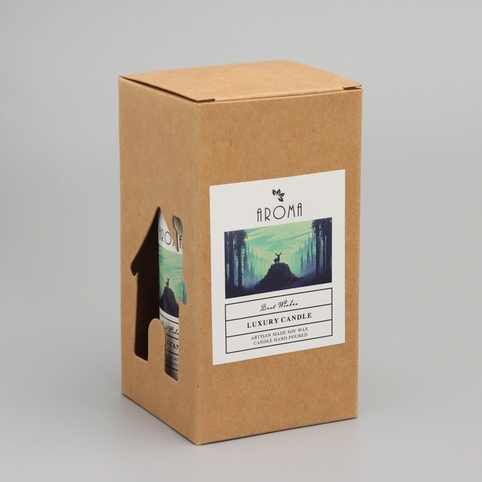 Свеча ароматическая в банке   Свеча ароматическая в банке  "Цветущий жасмин", 40ч, 95 гр, в коробке