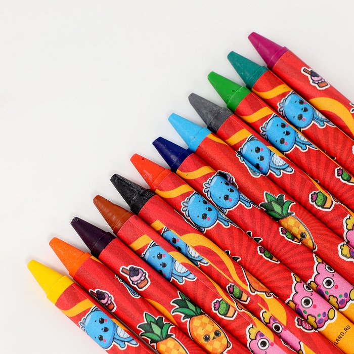 Восковые мелки - карандаши ароматизированные «Красим вместе», 12 цветов Восковые мелки - карандаши ароматизированные «Красим вместе», 12 цветов