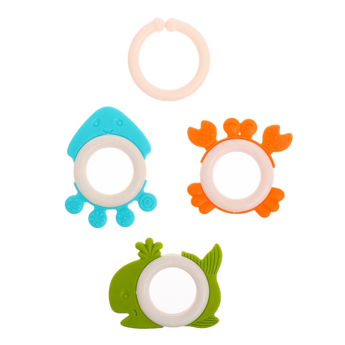 Набор погремушек с прорезывателями для зубов, 13 предметов Набор погремушек с прорезывателями для зубов, 13 предметов