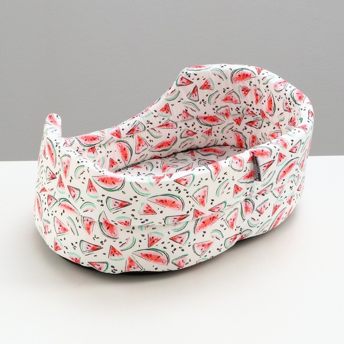 Лежанка поплин PerseiLine ЛЕ-2 №2 43 х 30 х 16  Лежанка поплин PerseiLine ЛЕ-2 №2 43 х 30 х 16 "Арбузы", белый