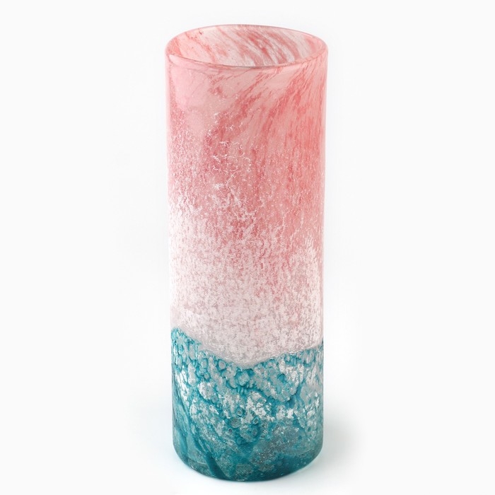 Ваза для цветов «Бриз» из цветного стекла 31×12×12 см