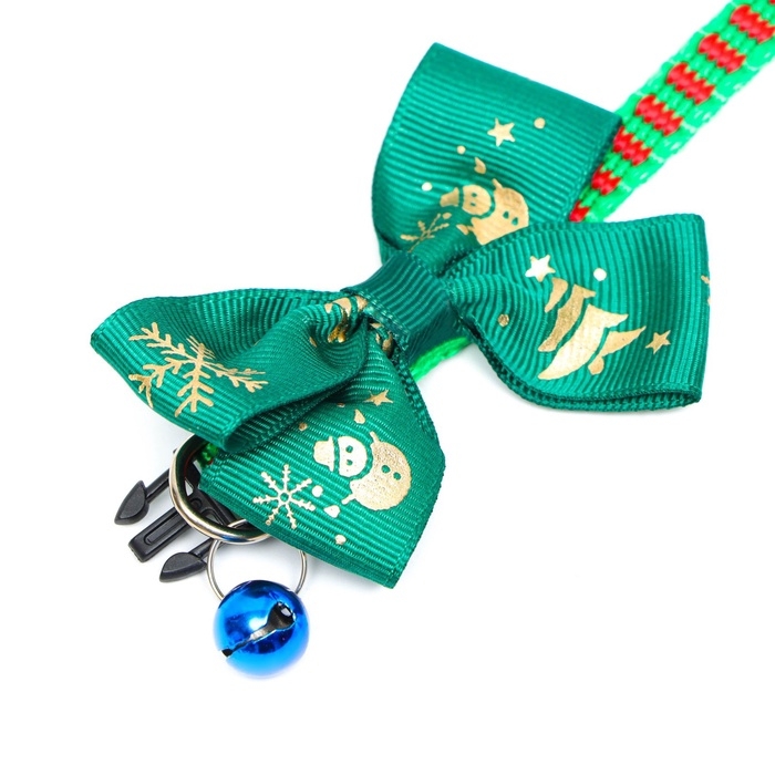 Ошейник Ошейник "Зима", 30 х 1 см, капрон, зелёный