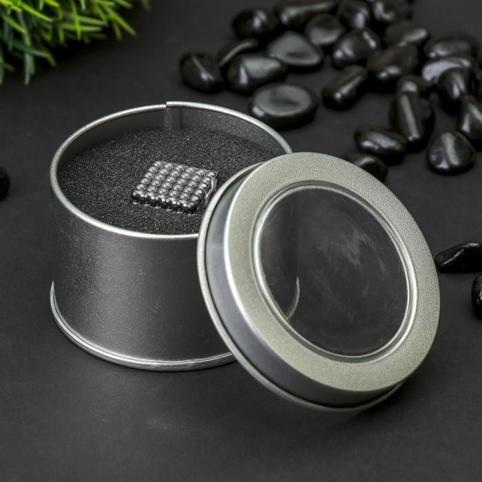 Антистресс магнит Антистресс магнит "Неокуб" 216 шариков d=0,3 см (серебро)