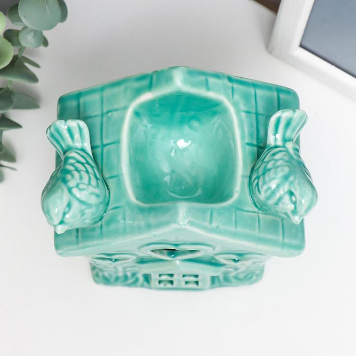 Аромалампа керамика Аромалампа керамика "Домик с птичками" МИКС 11,5х11х7,5 см