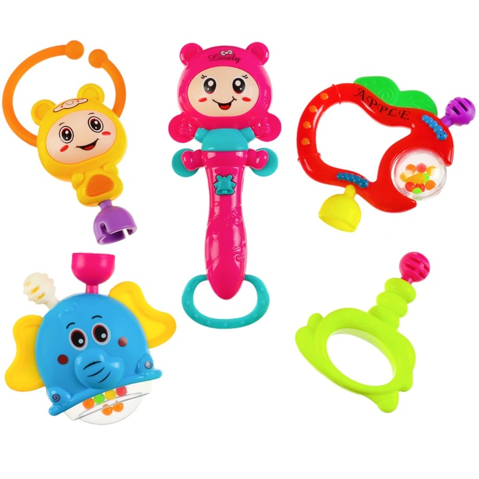 Набор погремушек «Собери меня», 5 шт., яркие цвета, Крошка Я Набор погремушек «Собери меня», 5 шт., яркие цвета, Крошка Я