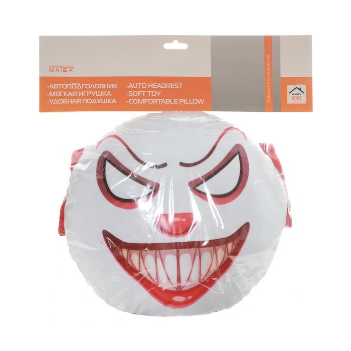 Подушка на подголовник МАТЕХ 18+ LINE, Пустые глаза, 30 х 30 х 10 см, красный Подушка на подголовник МАТЕХ 18+ LINE, Пустые глаза, 30 х 30 х 10 см, красный