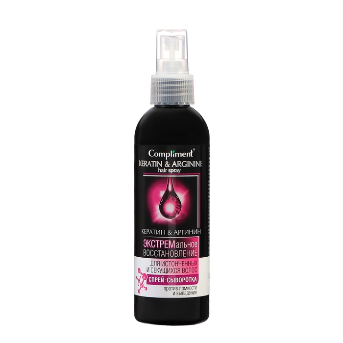 Спрей-сыворотка для волос Compliment, «Кератик & Аргинин», 200 мл Спрей-сыворотка для волос Compliment, «Кератик & Аргинин», 200 мл