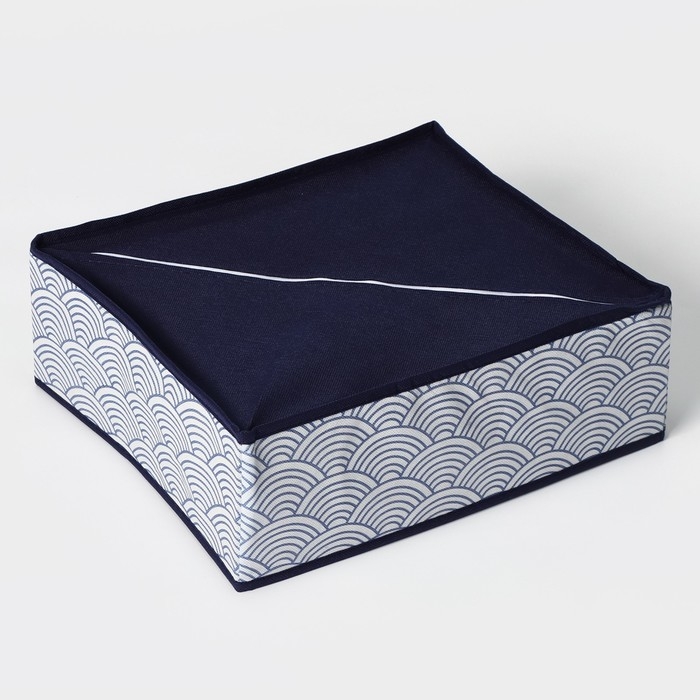 Органайзер для хранения белья Доляна «Волна», 18 ячеек, 35×30×12 см, цвет синий Органайзер для хранения белья Доляна «Волна», 18 ячеек, 35×30×12 см, цвет синий