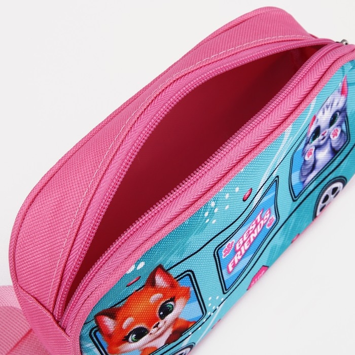 Сумка поясная детская для девочки &laquo;Лучшие друзья&raquo; 20х11х4см