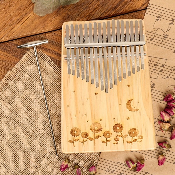 Калимба Music Life 17 нот, цветочное поле Калимба Music Life 17 нот, цветочное поле