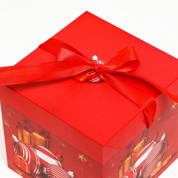 Новый год. Коробка Самосборная «Игрушки» 15 х 15 х 15 см Новый год. Коробка Самосборная «Игрушки» 15 х 15 х 15 см