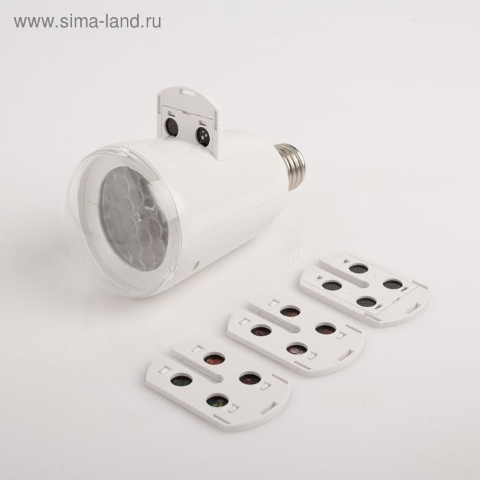 Световой прибор «Лампа с картинками» 7 см, Е27, 4 картриджа, свечение мульти