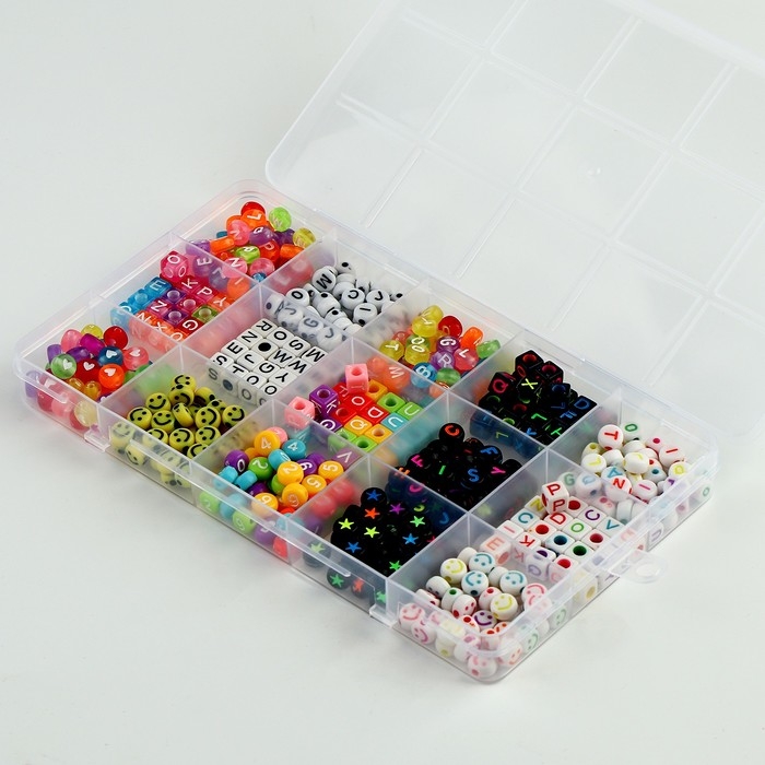Набор для создания украшений, 15 видов бусин Набор для создания украшений, 15 видов бусин