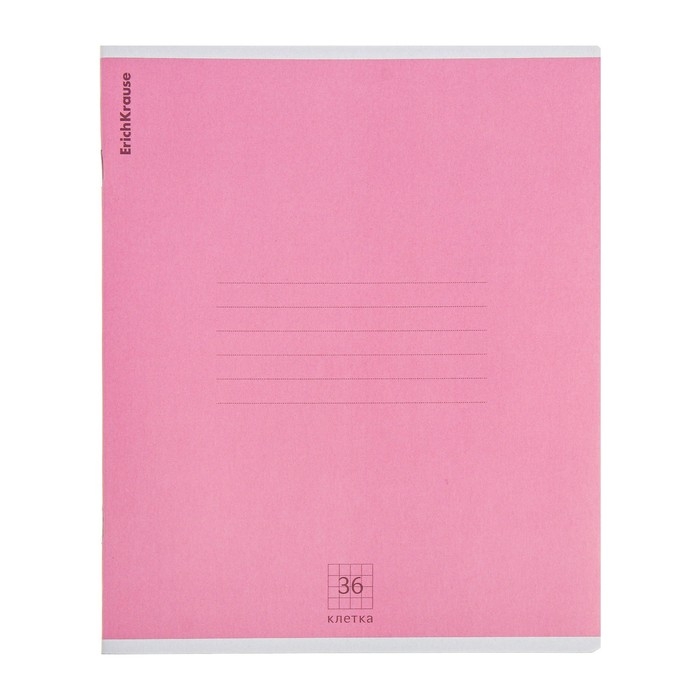 Тетрадь 36 листов в клетку, ErichKrause Nature Colors, обложка мелованный картон, блок офсет 100% белизна, МИКС
