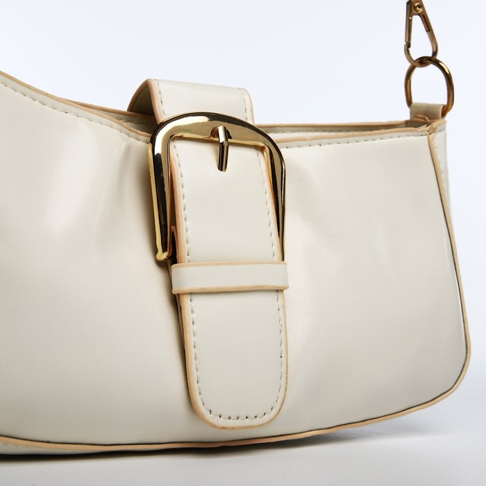 Сумка-багет на молнии, цвет белый Сумка-багет на молнии, цвет белый