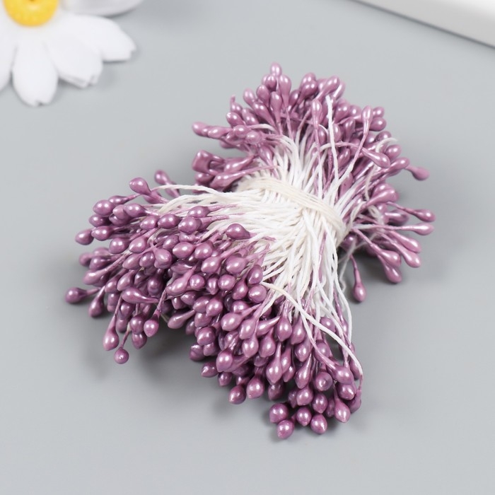 Тычинки для цветов Тычинки для цветов "Капельки глянец розовая пудра" набор 300 шт длина 6 см