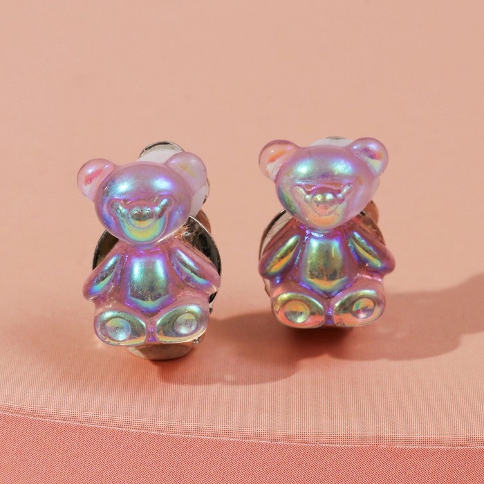 Клипсы детские «Выбражулька» медвежонок, цвет МИКС Клипсы детские «Выбражулька» медвежонок, цвет МИКС