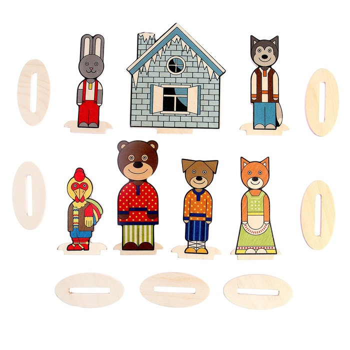 Набор персонажей сказки «Заюшкина избушка» Набор персонажей сказки «Заюшкина избушка»
