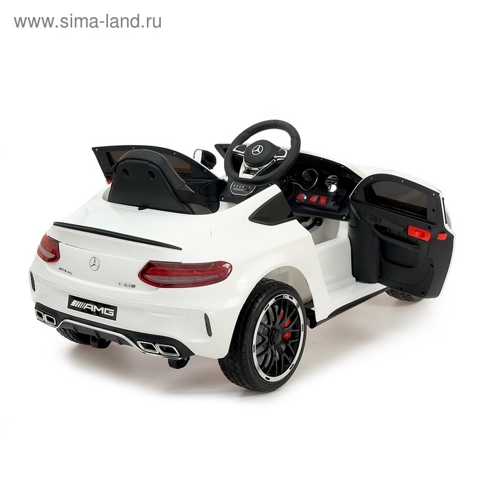 Электромобиль MERCEDES-BENZ C63 S AMG, EVA колёса, цвет белый Электромобиль MERCEDES-BENZ C63 S AMG, EVA колёса, цвет белый