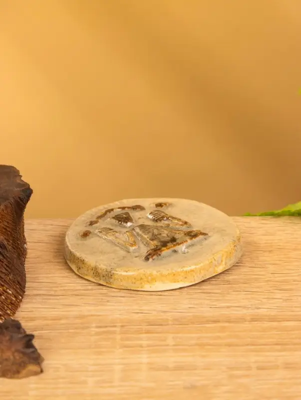 Подставка под благовония "Аура" керамика, цв. коричневый, 6х6х0,8 см