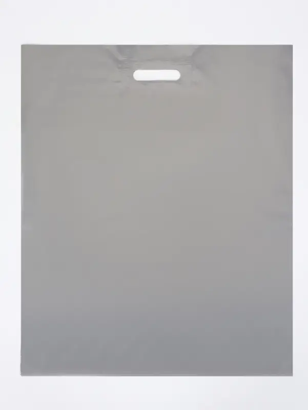 Пакет полиэтиленовый с вырубной ручкой, серебряный 50&times;60 см, 70 мкм