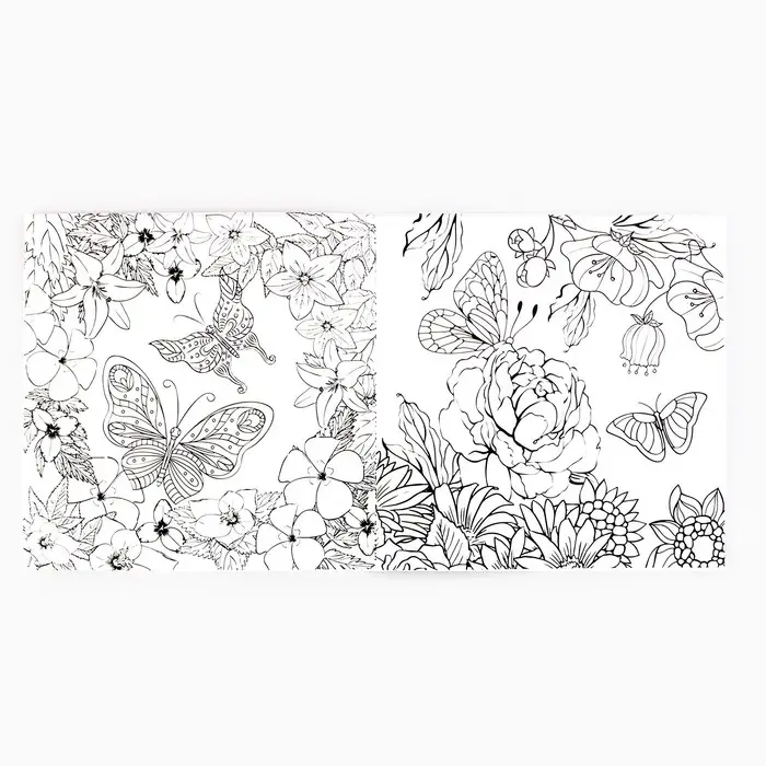 Раскраска - антистресс &laquo;Цветочные узоры&raquo;, 20 стр.