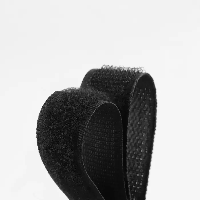 Липучка, 20 мм &times; 25 &plusmn; 1 м, цвет чёрный