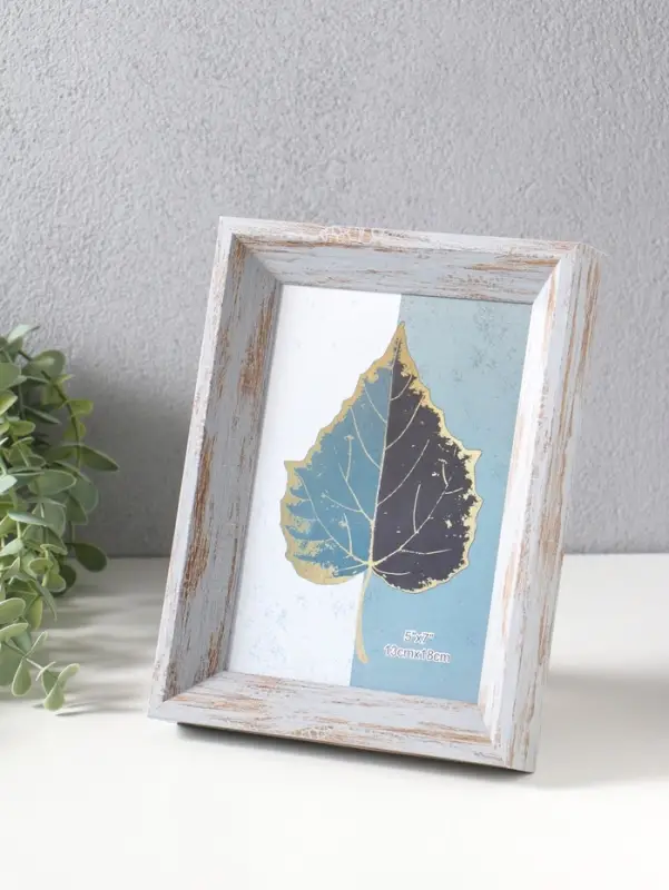 Фоторамка пластик 13х18 см "Прованс" серо-голубой 21,7х16,8х3 см