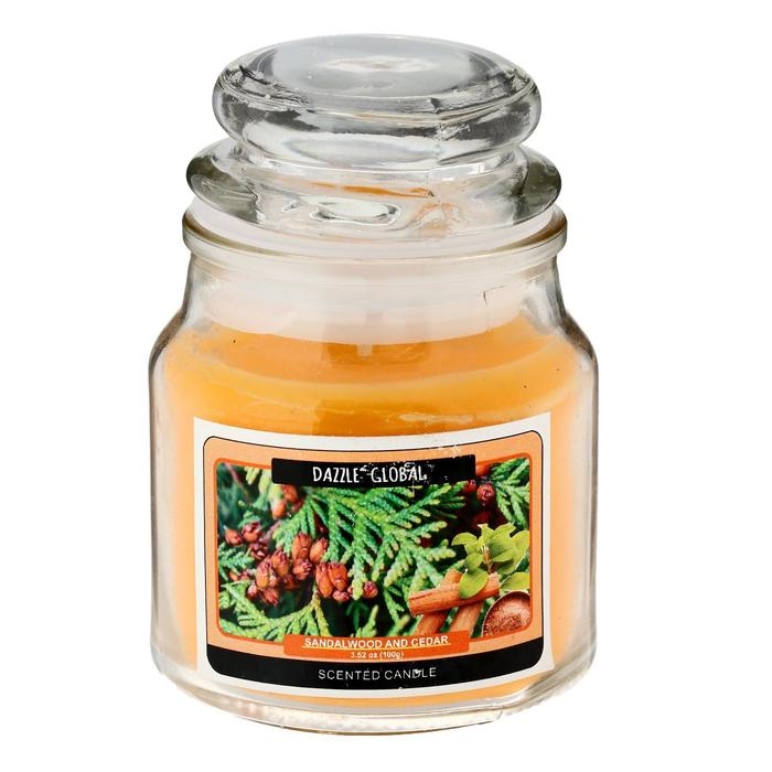 Свеча в банке Свеча в банке "Сандал и кедр" 100 гр (вес брутто 247 г) 6х9х9 см
