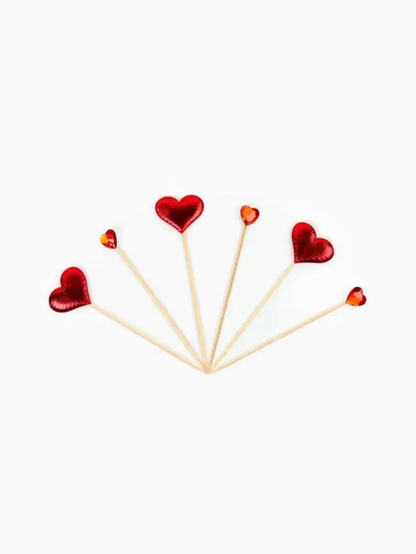 Шпажки "Сердечки" (набор 6 шт)