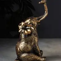 Фигурка полистоун &laquo;Слон с птичкой&raquo;, 28&times;14&times;14 см