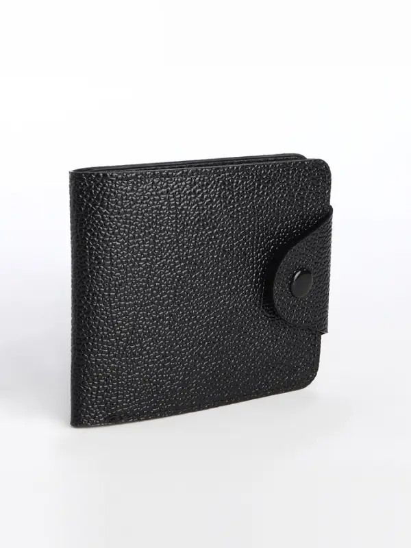 Портмоне мужское на кнопке, чёрное