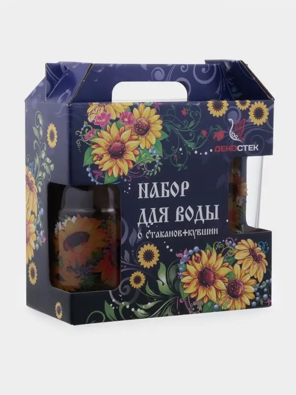 Питьевой набор 7пр.  Питьевой набор 7пр. "Подсолнух" (кувшин+6 стаканов)