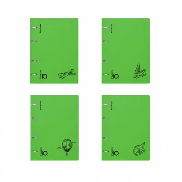 Тетрадь на кольцах, 100 листов в клетку, ErichKrause IQ FineLine Motion, пластиковая обложка, блок офсет 100% белизна, МИКС Тетрадь на кольцах, 100 листов в клетку, ErichKrause IQ FineLine Motion, пластиковая обложка, блок офсет 100% белизна, МИКС