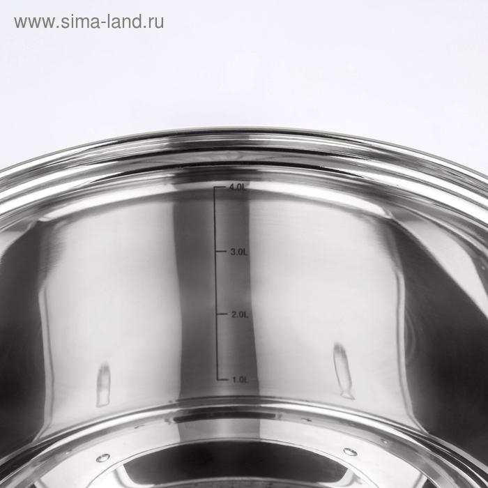 Кастрюля «Элис», 4.5 л, d=22 см, капсульное дно, индукция