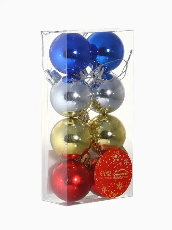 Ёлочные игрушки &laquo;Классика&raquo;, шары новогодние, набор 8 шт., d=4 см, МИКС