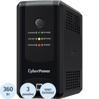 ИБП CyberPower UT650EG [линейно-интерактивный, 360Вт/650 ВА, 3хEURO, USB]&nbsp;