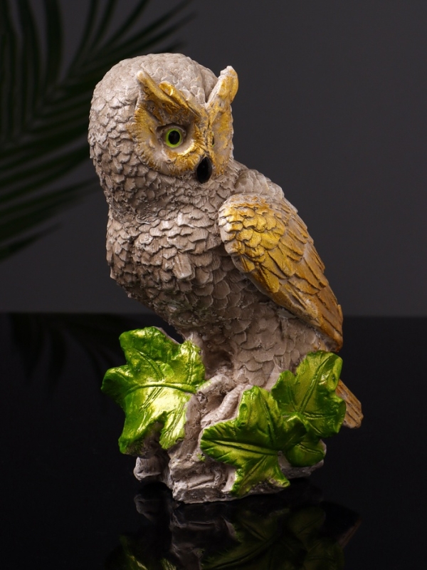 Статуэтка Статуэтка "Филин на листьях" 12х8х6 см, цвет коричневый