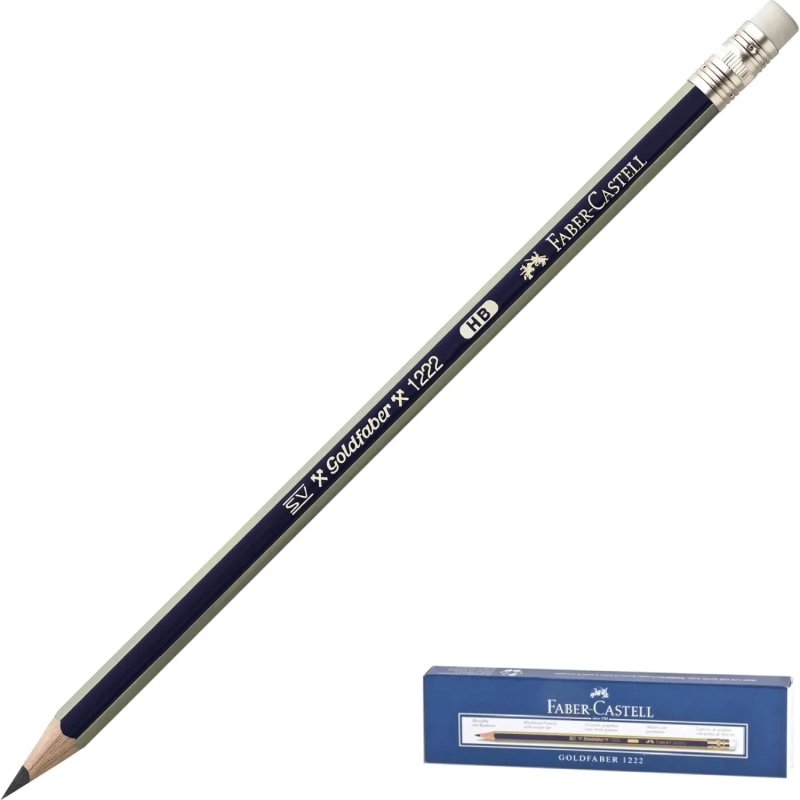 Карандаш чернографитный Faber-Castell GOLDFABER 1222, НВ/116800, с ласт.